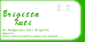 brigitta kuti business card